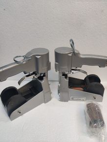 Top closing staplers with clamping anvils