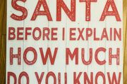 Christmas Santa canvas 'Dear Santa let me explain