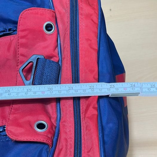 Adidas Duffle Bag - Blue Red Gym Travel Sports - Spell Out - 90s