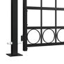 Fence Gate with Arched Top and 2 Posts 105x204 cm Black Image 3