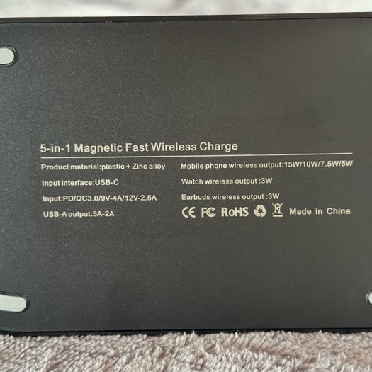 5 in 1 MagSafe Charging Dock Station with LED Night Light for iPhone, Apple Watch, AirPods