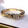 Vintage Hallmarked 9ct Gold Diamond Ring Image 7