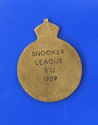 LONDON TELECOMMUNICATIONS REGION ASA (Amateur Sports Association) - enamelled prize medal for snooker (1959)