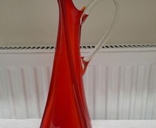 Murano glass Sommerso beak vase or jug