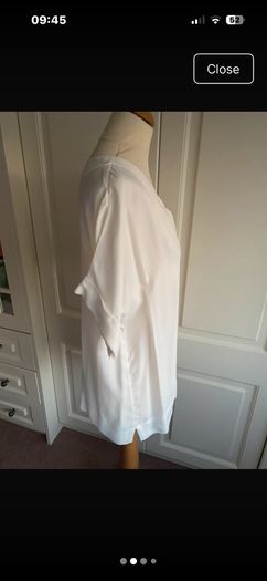 Paul Costello ivory viscose top size 12