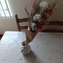 Boho Dried Floral Arrangement with Ceramic Swirl Vase Image 2
