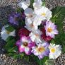 Elegant faux flowers grave arraignments Image 7