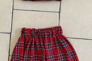 Tartan Mini Skirt and Bandeau Top Small