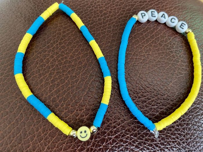Handmade bracelets for Ukraine