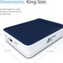 Luxury King Size Double Queen Air Bed - Elevated Inflatable Air Mattress, Electric Built-in Pump, Raised Pillow & Structured I-Beam Technology, Height 56cm Image 2