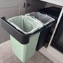Brabantia Sort&Go Built-in Bin 2x15L, Dark Grey & Jade green Image 2