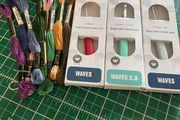 Crochet hooks and embroidery thread