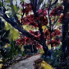 Killarney red watercolour