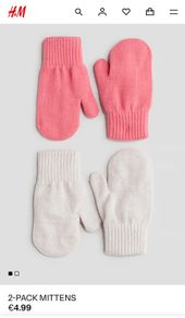 H&M 2 pack of pink mittens Size 4 months-3 years EUC