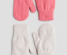H&M 2 pack of pink mittens Size 4 months-3 years EUC