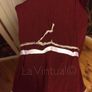 Wine vintage summer maxi skirt with white trim Image 5
