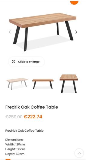 Coffee table-oak