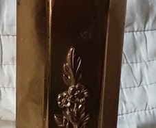 brass vintage fireside match holder