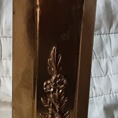 brass vintage fireside match holder