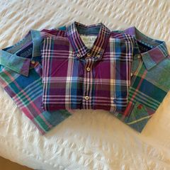 3 x JOULES linen/cotton long-sleeved shirts (M) like new