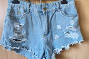 Jeans shorts size small Large