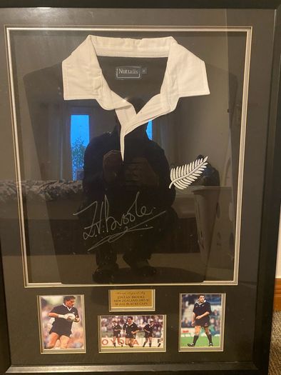 Signed Zinzan Brooke All Black Jersey & Irish Jersey from early 2000s