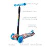 CAROMA Scooter for Kids, 3 Wheel Foldable Toddler Scooter for Boys and Girls Ages 3-12 Years Old, with 4 Height Adjustable, LED Flashing Wheels and Lean-to-Steer Image 3