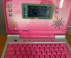 Pink vtech laptop for kids