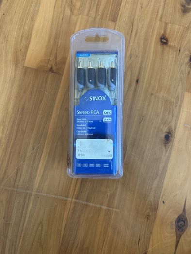 Sinox 5.0m Stereo 2 RCA to 2 RCA Gold Plated