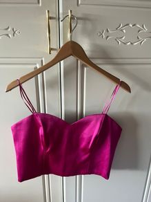 ladies satin crop top new bnwt