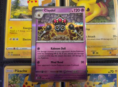 Claydol ! Miscut Error ! Off Centre ! from Obsidian Flames Set !  2023 ! Error Pokemon Card !