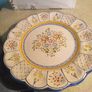 VTG Wall Hanging CONDE TALAVERA Pottery Plate 29 cm. Beautiful Blue Yellow Image 4