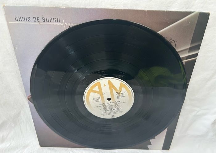 Chris de Burgh Signed Man On The Line Vinyl LP 1984 Autographed
