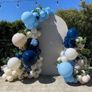 Royal Blue and Gold Balloon Arch Image 4