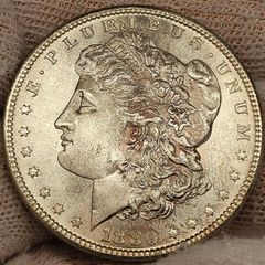 USA United States Silver 1880 S Morgan Dollar Beautiful Uncirculated Lustrous Superb!