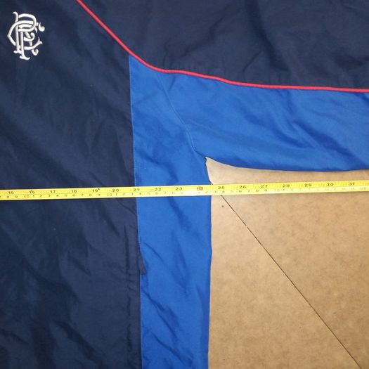 FREE POST Rangers 2002 (M)  Jacket Tracksuit Top Track Diadora NTL Soccer Football Vintage Retro SCotland  Glasgow Blue Medium