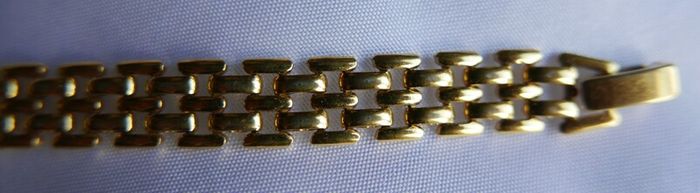 18Ct Gold Plated Bracelet Bangle L-8"  11,6g