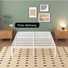White Super King Bed Frame 6ft with Rounded Corner Legs