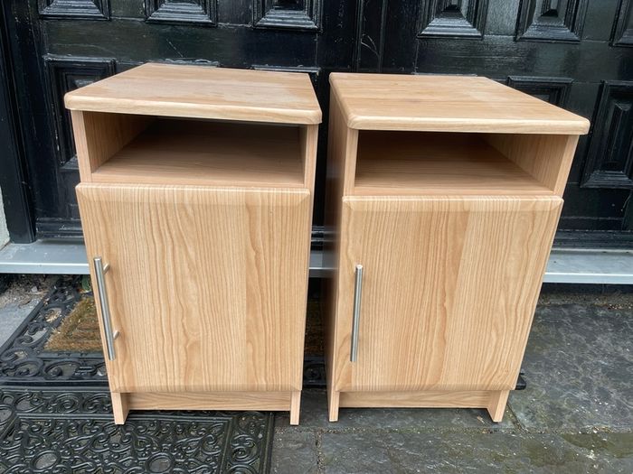 Matching Pair Of Solid Bedside Lockers - Tables - Can Deliver