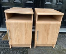 Matching Pair Of Solid Bedside Lockers - Tables - Can Deliver