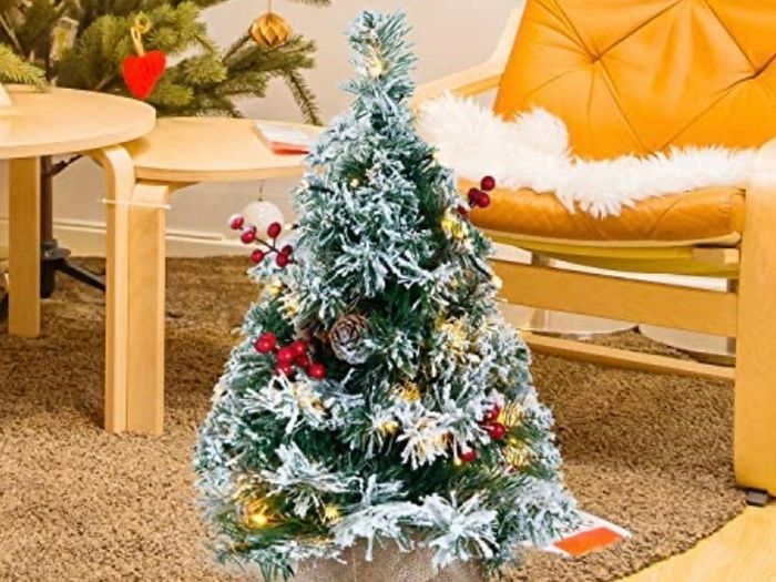 Christmas tree, small 22inches. Comes with lights-decorations