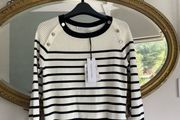 Caractere Black &amp; White Striped Jumper Pullover Brand New Size S RRP e 79