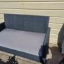 Garden Rattan set. 2 Seater Sofa, 2 Armchairs, 2 Planters, Coffee Table.table Image 4