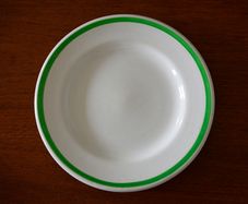 Vintage Arklow Green Striped Dinner Plate No. 2