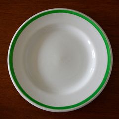 Vintage Arklow Green Striped Dinner Plate No. 2