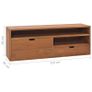 TV Cabinet 110x30x40 cm Solid Teak Wood Image 2