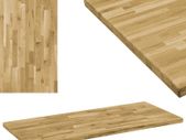 Table Top Solid Oak Wood Rectangular 44 mm 100X60 cm
