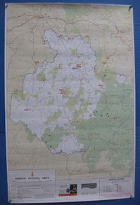 Detailed Map Of The Oberon Area Of New South Wales Australia