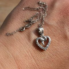 925 Necklace Pendant Necklace Woman With Heart Cubic Zirconia