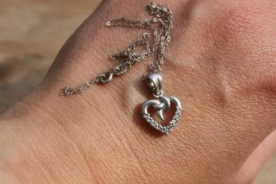 925 Necklace Pendant Necklace Woman With Heart Cubic Zirconia